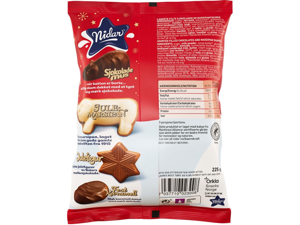 Nidar Christmas Favorites (Jule favoritter) 225 grams
