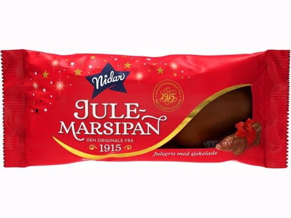 Nidar Marzipan pig chocolate 65 grams (Marsipangris sjokolade Julegris)