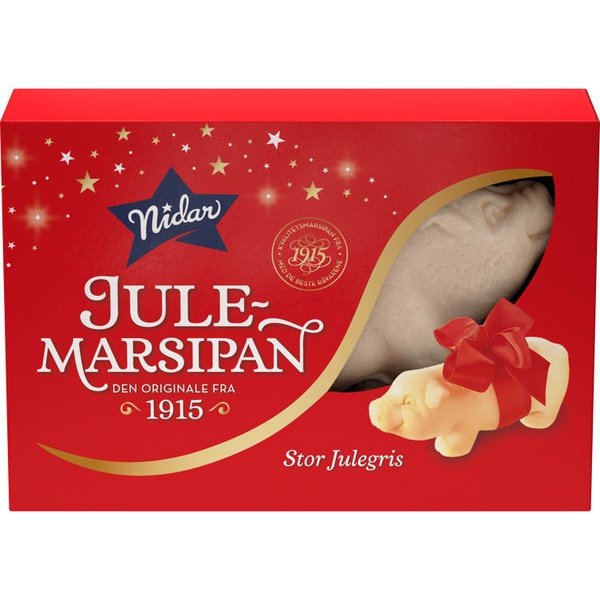 Nidar Marzipan pig 193 grams (Stor Marsipangris / Julegris)