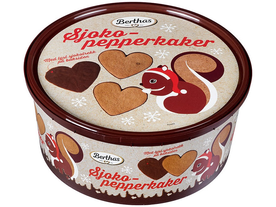 Berthas Choco gingerbread cookies 330 grams (Sjokopepperkaker)