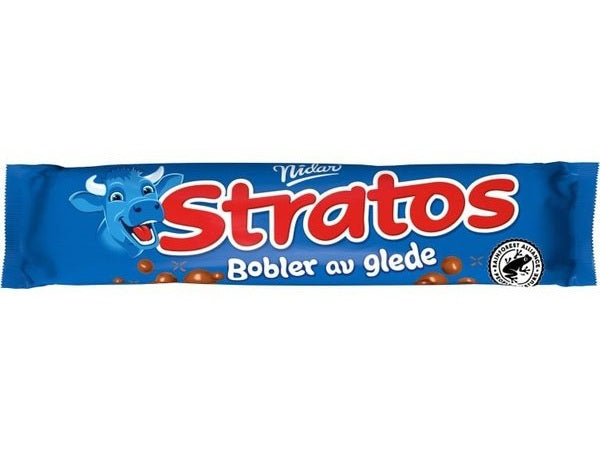 Stratos bar milk chocolate with air bubbles 42 gram Norwegian Foodstore