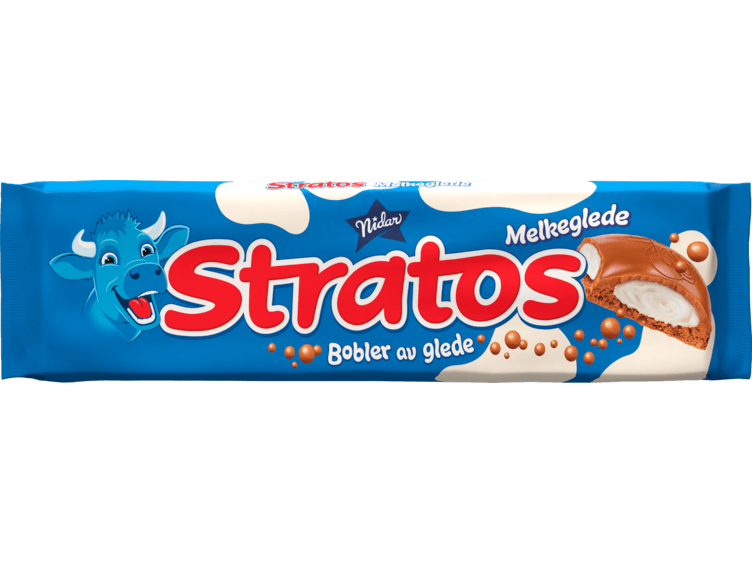 Stratos Melkeglede, Milk chocolate with cream milk filling 175 grams