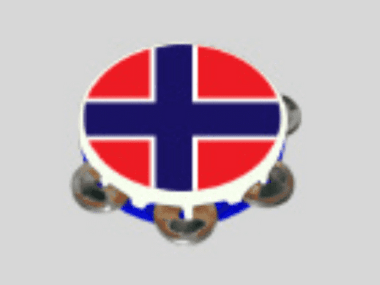 Tambourine toy Norwegian flag Norwegian Foodstore