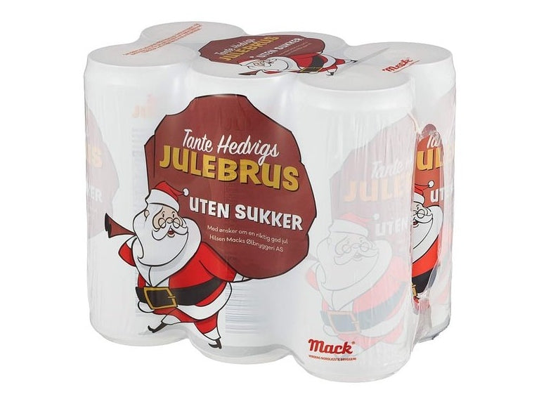 Tante Hedvig Christmas soda sugar free 0,33L Single can (Julebrus sukkerfri)