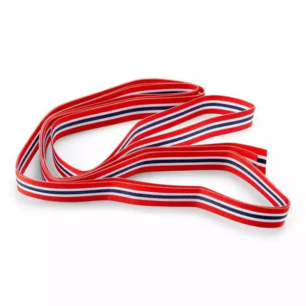 Red And White Striped Grosgrain Awareness Ribbon Pin
