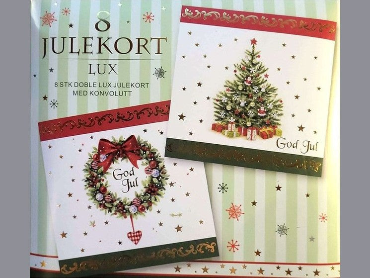Christmas cards 8 pack (Julekort) Norwegian Foodstore