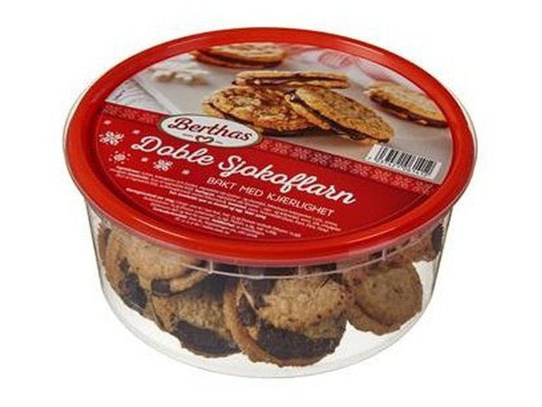 Berthas Sjokoflarn Chocolate Oat cookies double 360 grams (Doble Havreflarn m/ sjokolade) Norwegian Foodstore