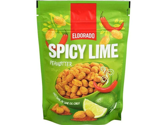 Eldorado Spicy Lime Peanuts (Peanøtter) 175 grams Norwegian Foodstore