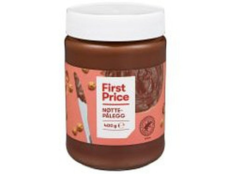 First Price Hazelnut Spread (Nøttepålegg) 400 grams Norwegian Foodstore