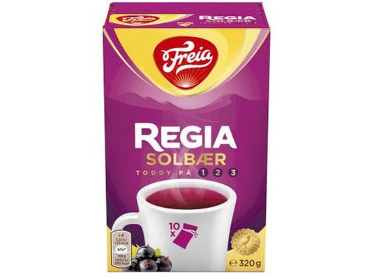 Freia Blackcurrant toddy 10x32 gram (Solbærtoddy) Norwegian Foodstore