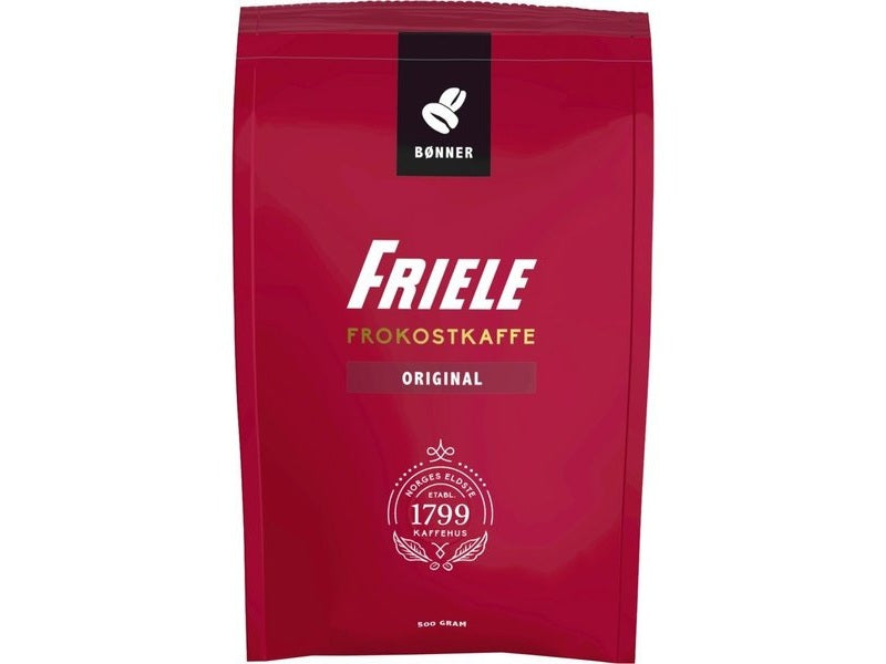 Friele Breakfast Whole Beans 500 grams (hele frokost kaffebønner) Norwegian Foodstore