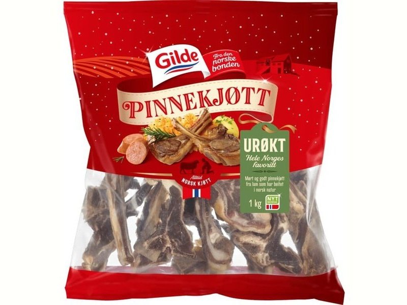 Gilde Pinnekjøtt salted / non-smoked cured lamb (Urøkt) 1 kg Norwegian Foodstore