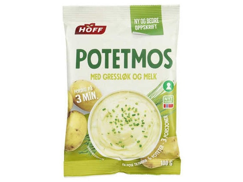 Hoff Mashed potatoes with milk and chives (Potetmos med gressløk og melk) 100 grams Norwegian Foodstore
