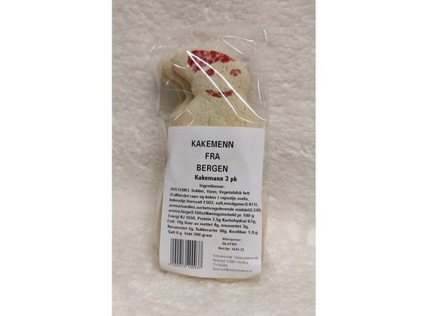 Cookie Figures from Bergen (kakemenn fra Bergen) 3 pack 200 grams Norwegian Foodstore