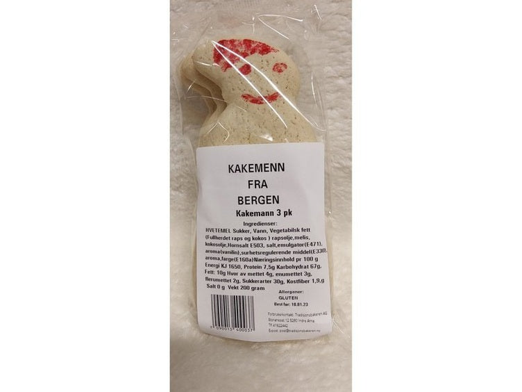 Cookie Figures from Bergen (kakemenn fra Bergen) 3 pack 200 grams Norwegian Foodstore