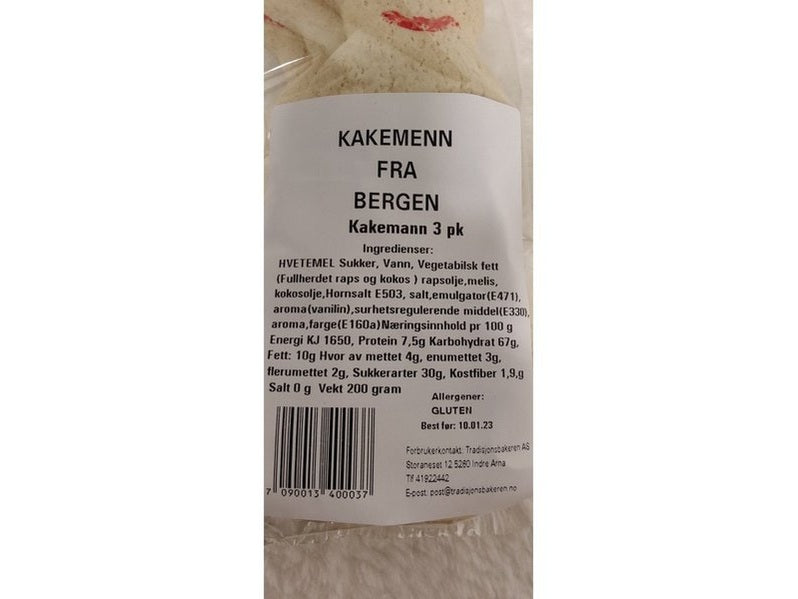 Cookie Figures from Bergen (kakemenn fra Bergen) 3 pack 200 grams Norwegian Foodstore