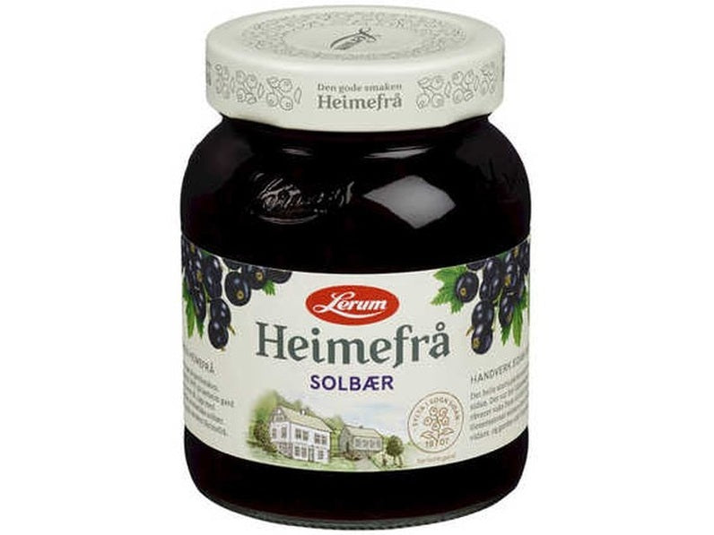 Lerum Black Currant Jam 380 grams (Solbær syltetøy) Norwegian Foodstore