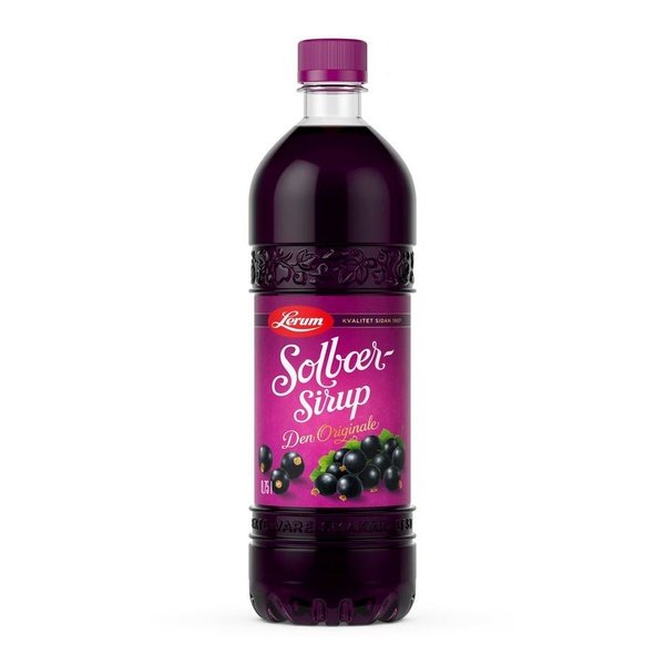 Lerum Blackcurrant syrup 7.5 dl concentrate (Solbærsirup / Solbærsaft) Norwegian Foodstore