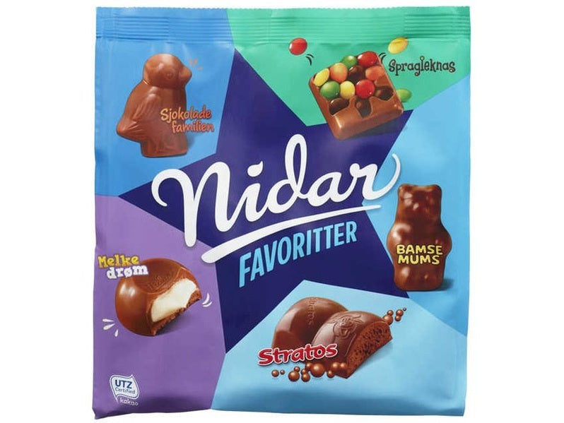 Nidar favourites Stratos mixed candy 300 gram (Stratos favoritter) Norwegian Foodstore