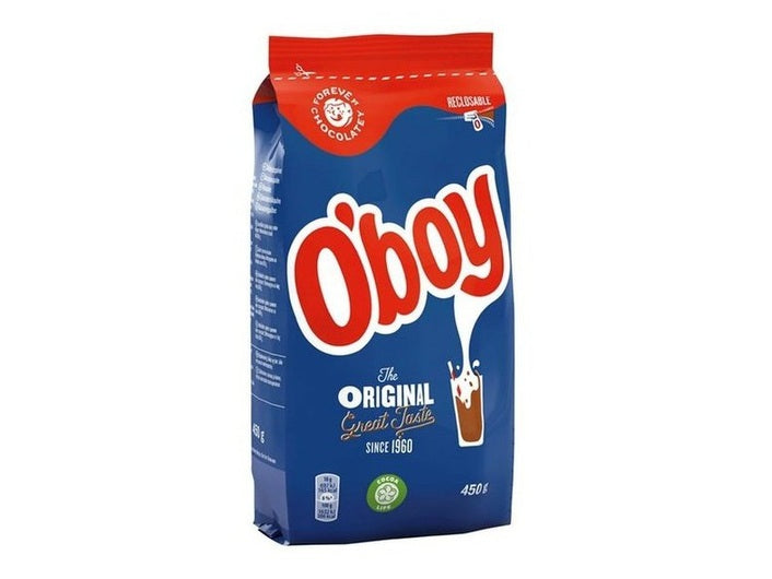 O'Boy original chocolatemilk powdermix (Sjokolademelk pulver) 450 grams Norwegian Foodstore