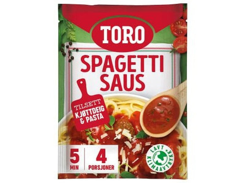 Toro Spaghetti Sauce Tomato & Herbs (Spaghetti Saus Tomat og Urter) 53 grams Norwegian Foodstore
