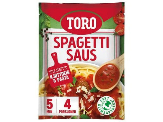 Toro Spaghetti Sauce Tomato & Herbs (Spaghetti Saus Tomat og Urter) 53 grams Norwegian Foodstore