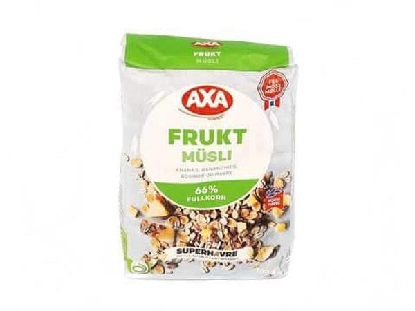 Axa Fruit cereal 700 grams (Frukt Müsli) Norwegian Foodstore