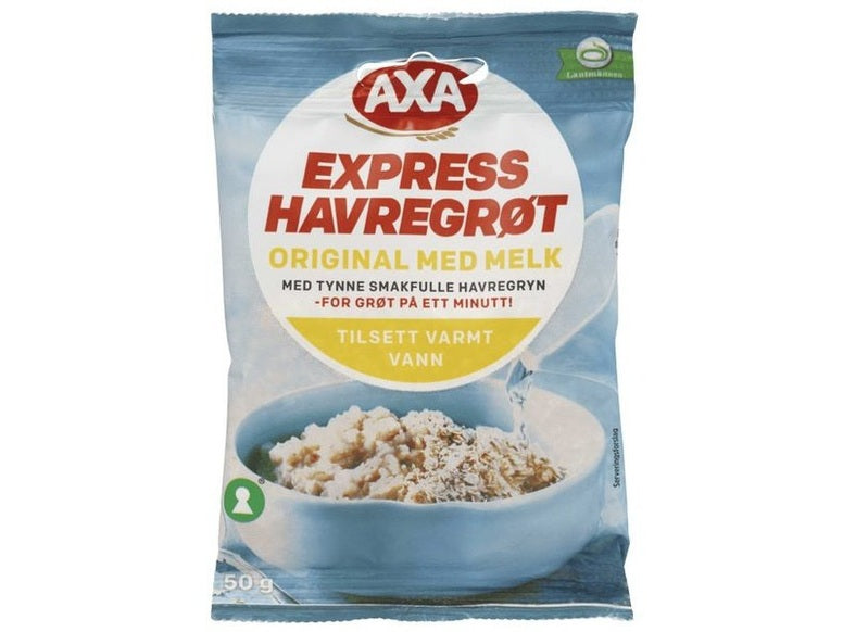 AXA Oatmeal w/milk 50 grams (Havregrøt m/melk) Norwegian Foodstore