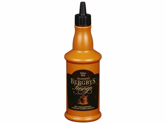Bergby's Original Sweet mustard 510 grams (original sennep) Norwegian Foodstore