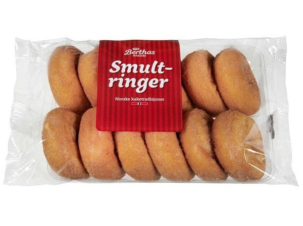 Berthas Smultringer (Norwegian donuts) 12 pieces 400 grams Norwegian Foodstore