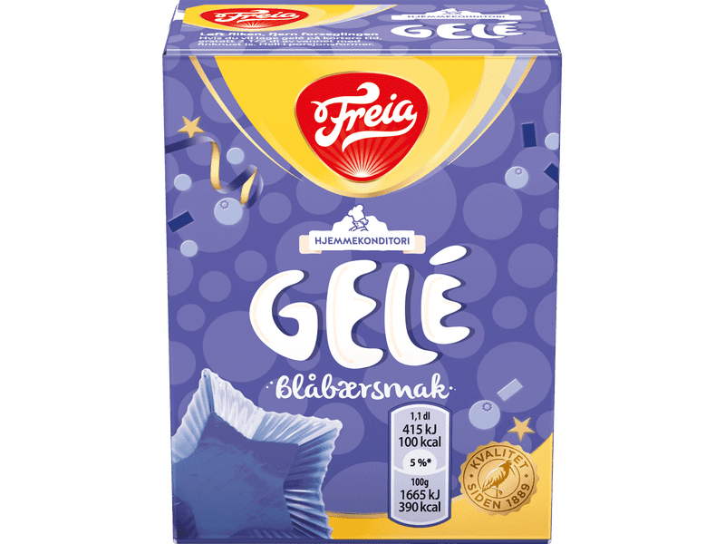 Freia Blueberry Jelly powder (Blåbær Gele pulver) 125 gram Norwegian Foodstore