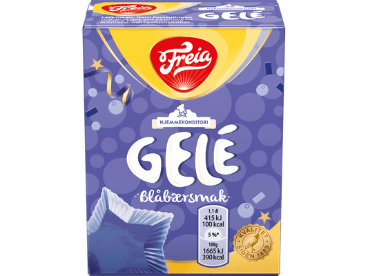 Freia Blueberry Jelly powder (Blåbær Gele pulver) 125 gram Norwegian Foodstore