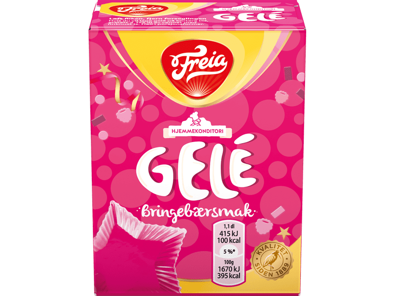 Freia Raspberry Jelly powder (Bringebær Gele pulver) 125 gram Norwegian Foodstore