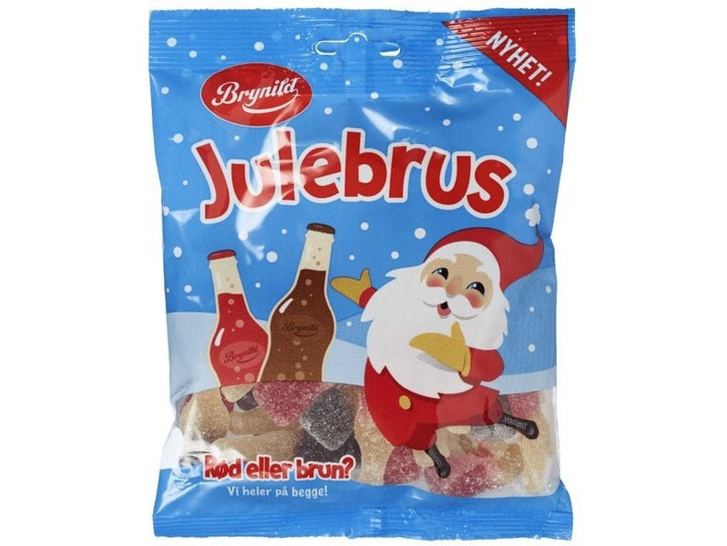 Brynild Christmas soda gummies (Julebrus snop) 200 grams Norwegian Foodstore