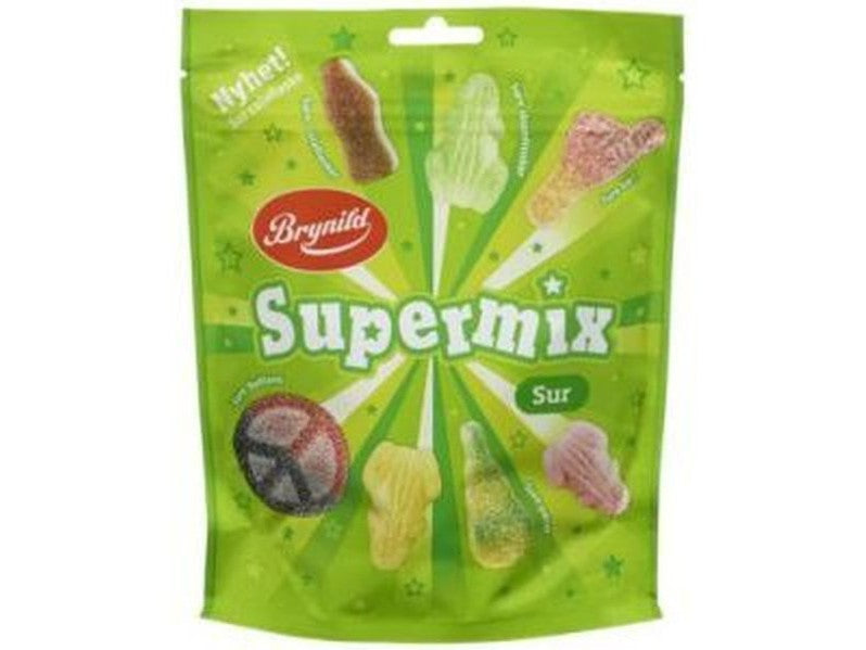 Brynild Supermix sour mixed candy 230 gram (Sur) Norwegian Foodstore