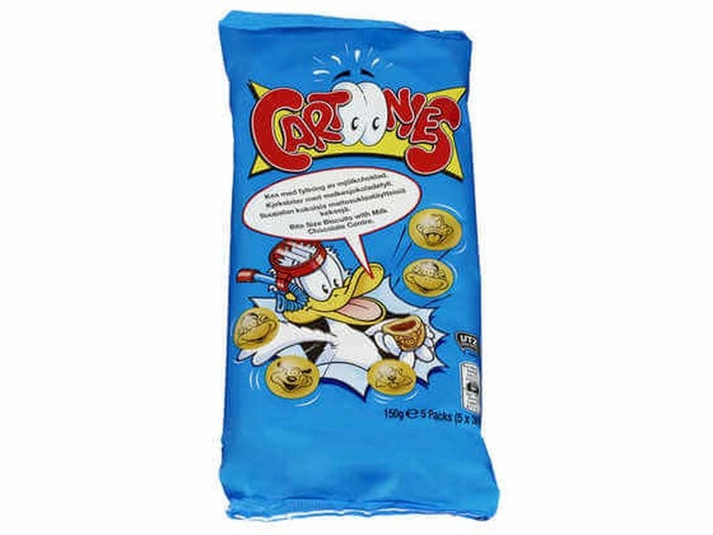 Cartoonies chocolate biscuits (sjokoladekjeks) 150 grams Norwegian Foodstore