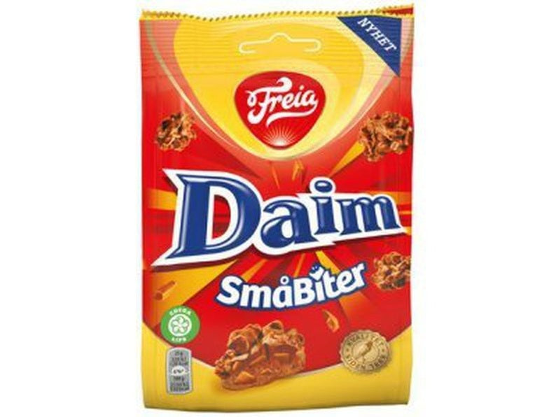 Freia Daim chocolate pieces 145 gram (Småbiter) Norwegian Foodstore