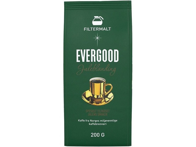Evergood Christmas blend filter ground coffee 200 gram Norwegian Foodstore