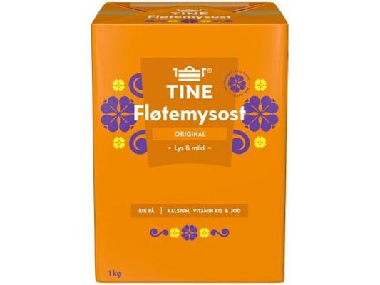 Tine Brown cheese 1 kg (Brunost - Fløtemysost) Norwegian Foodstore