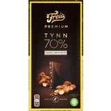 Freia 70% Premium dark chocolate caramelized nuts 100 grams Norwegian Foodstore