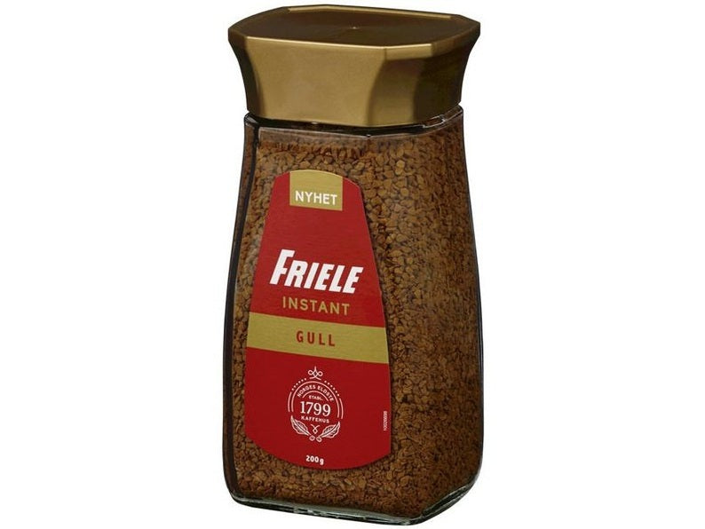 Friele gold instant coffee 200 grams Norwegian Foodstore