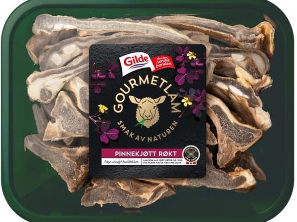 Gilde Pinnekjøtt Gourmet lamb from Hallingskarvet salted / smoked cured lamb 1,45 kg +/-150 grams Norwegian Foodstore