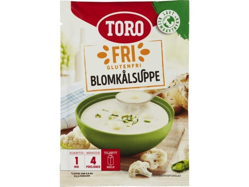 Toro Glutenfree Cauliflower Soup (Glutenfri Blomkålsuppe) 51 grams Norwegian Foodstore