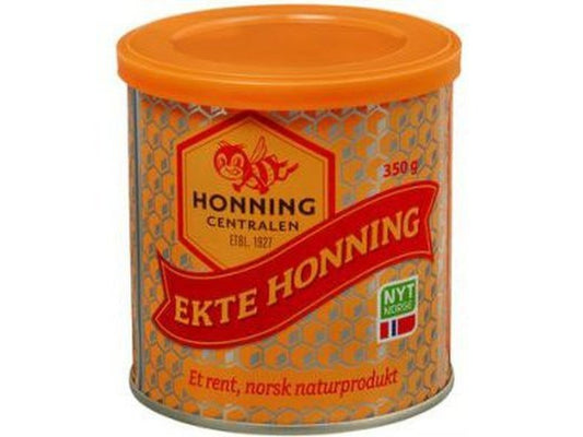 Real Honey 350 grams (Ekte honning - Honningcentralen) Norwegian Foodstore