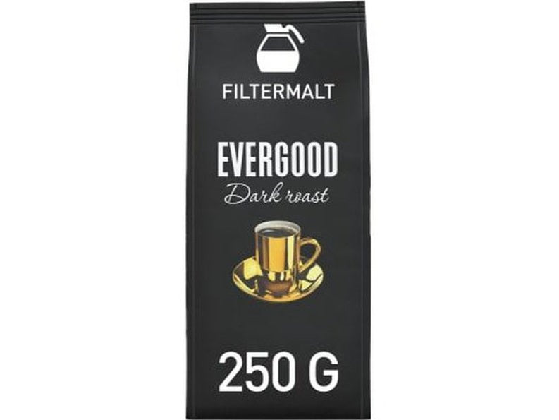 Evergood dark roast filter ground coffee 250 gram Norwegian Foodstore