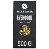 Evergood dark roast coffee beans 500 gram Norwegian Foodstore