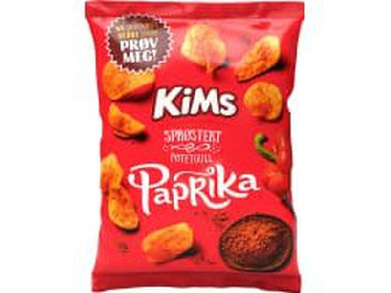 Kims potatochips paprika 250 gram Norwegian Foodstore