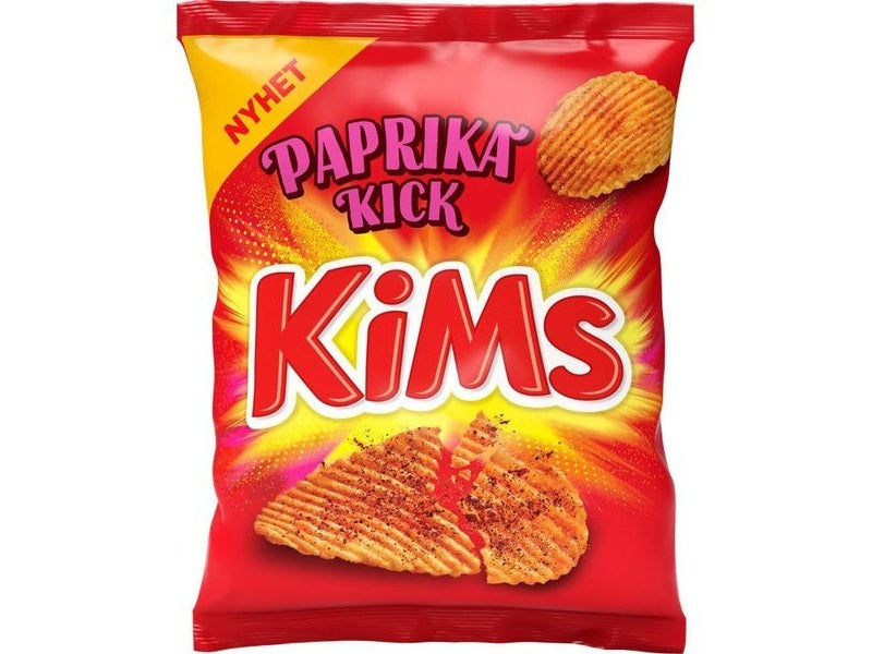 Kims potatochips paprika 250 gram Norwegian Foodstore