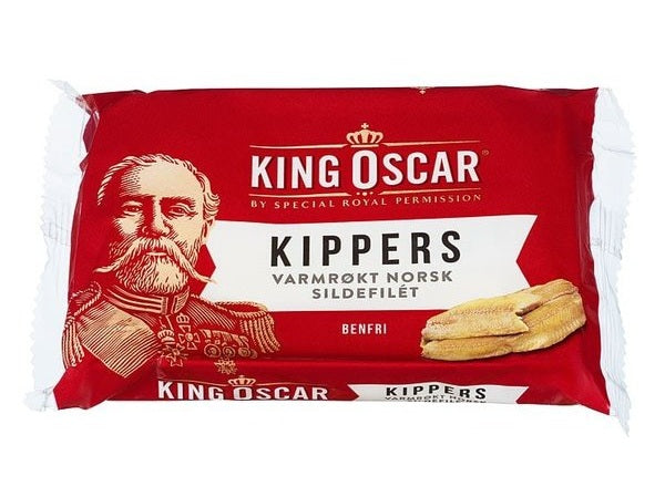 King Oscar Kippers smoked Herring (Røkte sardiner) 106 grams Norwegian Foodstore