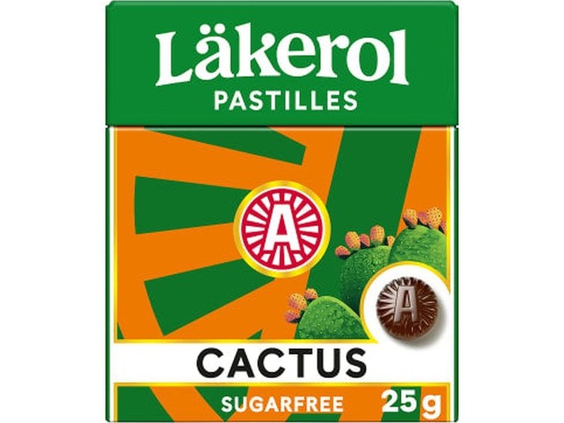 Läckerol Sugarfree Cactus pastilles 25 grams Norwegian Foodstore